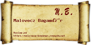 Malovecz Bagamér névjegykártya